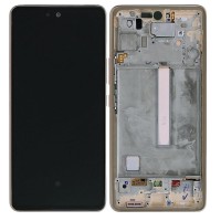 Samsung A536B Galaxy A53 5G - LCD Touch Gold Peach with Frame Original GH82-28024D/28025D Service Pack