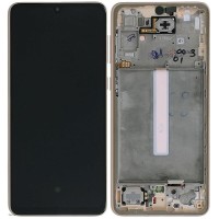 Samsung A336B Galaxy A33 5G - LCD Touch Peach Gold with Frame Original GH82-28143D Service Pack
