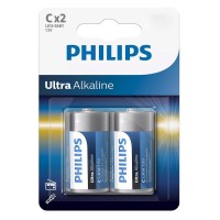 PHILIPS LR14 C 1,5V ULTRA ALKALINE BATTERY Blister 2τεμ