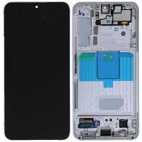 Samsung S901B Galaxy S22 - LCD Touch White (Cream/Sky Blue) with Frame Original GH82-27520B/27521B Service Pack