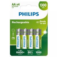 Philips LR6 AA 1300mAh ΕΠΑΝΑΦΟΡΤΙΖΟΜΕΝΗ ΜΠΑΤΑΡΙΑ Blister 4 τεμ