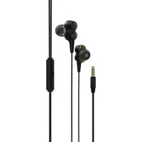 Devia - Wired Earphones Smart Dual jack 3,5mm black inear