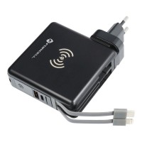 Forcell - F-ENERGY multifunctional charger 20W 5in1 with USB-C/lightning cable, power bank 10000mAh and wireless charging 15W