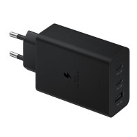 Samsung - Original Trio (2x Type C,1x USB-A) 65W Travel Charger Black Blister