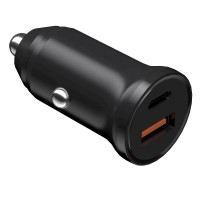 Devia - Car charger Smart Mini PD QC 3.0 30W 1x USB-C 1x USB black (30W)