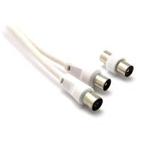 G&BL - Antenna Cable with M-M Adapter 2m White