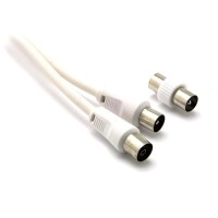 G&BL Antenna Video Cable P/J White 10m