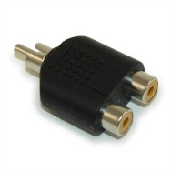 G&BL Audio Adapter, RCA plug - 2 x RCA socket, Black