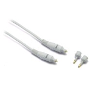 G&BL White optical cable +2 toslink/3,5m adapter L.3,0m