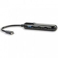 G&BL USB 3.0 Type C hub - 4 port, black