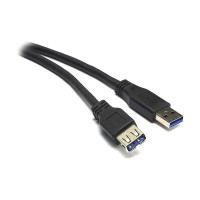 G&BL USB 2.0 Extension Cable, USB Typa A plug - USB Type A socket, Black, L.1,8 m