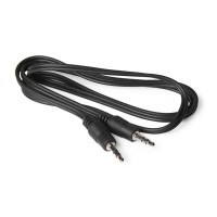 G&BL Audio Cable, 3,5mm Stereo plug - 3,5mm Stereo plug, Black, L.0,7 m