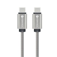 Forcell - Μεταλικό Καλώδιο Type C σε Type C PD QC4.0 3A 60W 1μέτρο Ασημί (C237)