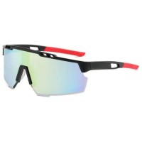 Techsuit - Bike Glasses (9963) - for Cycling, Sport Outdoor Activities, with PC Frame and Lens, Unisex - Black / Light Blue