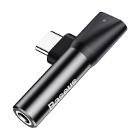Baseus - Adapter L41 Type C to Type C Jack 3,5mm black