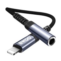 BWOO - Adapter AUX 3,5mm Lightning Black BZ48