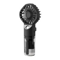 Techsuit - Handheld Fan (G10) - Portable, with Humidifier, Four Speeds, USB - Black