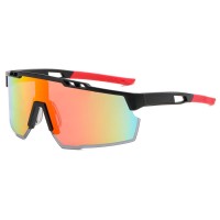 Techsuit - Bike Glasses (9963) - for Cycling, Sport Outdoor Activities, with PC Frame and Lens, Unisex - Black / Orange