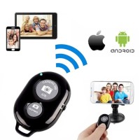 Techsuit - Bluetooth Remote Control (RMC-01) - for Selfie, iOS 360 Camera, Android, CR2032 Battery - Black