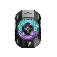 Techsuit - Phone Cooler (SL31) - with Digital Display, Gear Button, Lights, Fast Cooling - Black