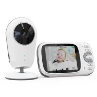 Techsuit - Baby Monitor (VB609) - Wireless, Temperature Sensor, Two-way Talk, Night Mode, Private Connection - White