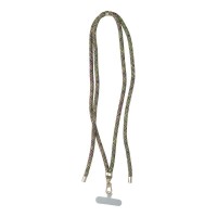 SWING (8mm) Phone lanyard, Phone pendant,adjustable length,cord length 165cm on the shoulder or neck grey-green-pink