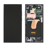 Samsung S918 Galaxy S23 Ultra 5G - LCD Touch Grey / Red with Frame GH82-30465E/30466E Original Service Pack