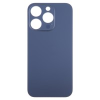 Apple iPhone 15 Pro - Battery Cover + Adhesive Large Hole Blue Titanium HQ OEM with Logo