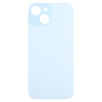 Apple iPhone 15 - Battery cover + Adhesive Large Hole Blue High Quality OEM with Logo