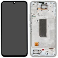 Samsung A346B/E Galaxy A34 5G - LCD Touch Silver with Frame Original GH82-31200B/31201B Service Pack