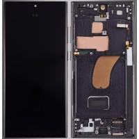 Samsung S918B Galaxy S23 Ultra 5G - LCD Touch Black with Frame Original GH82-30465A/30466A Service Pack
