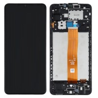 Samsung A127F Nacho Galaxy A12 - LCD Touch Black With Frame Original GH82-26485A Service Pack