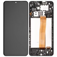 Samsung A125F Galaxy A12 - LCD Touch Black with Frame Original GH82-24491A/24490A Service Pack