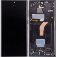 Samsung S908B Galaxy S22 Ultra - LCD Touch Black with Frame Original GH82-27488A/27489A Service Pack