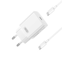 XO - L126 Φορτιστής PD20W με Καλώδιο Type C σε Type C Λευκό