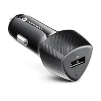 Forcell - Φορτιστής Αμαξιού Carbon θύρα USB A QC3.0 3A 18W (CC50-1A)