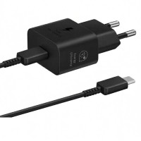 Samsung - Original Type C Fast Travel Charger 25W + Type C Cable Black Blister
