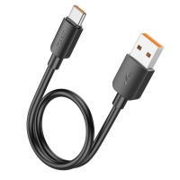 Hoco - X96 Καλώδιο Φόρτισης και Δεδομένων HYPER 100W 0.25m USB σε Type C Μαύρο