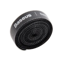 Baseus - Cable Organizer (ACMGT-E01) - 1M Velcro Adhesive Tape Black