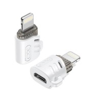 XO - Αντάπτορας MicroUSB Θηλυκό Lightning Αρσενικό NB256F Λευκός