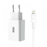 XO - L36 Φορτιστής QC 3.0 με Καλώδιο Lightning Λευκό