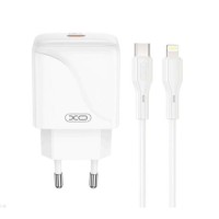 XO - L141 Φορτιστής 20W με Καλώδιο Type C σε Lightning Λευκός
