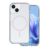 Samsung Galaxy S26 - Anti Shock Thin Pink Magsafe Case Transparent