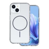 Samsung Galaxy S26 Plus - Anti Shock Thin Grey Magsafe Case Transparent