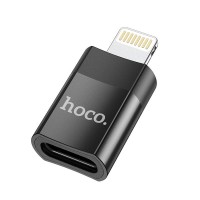 Hoco - Αντάπτορας Lightning Αρσενικό Type C Θηλυκό UA17 Μαύρος