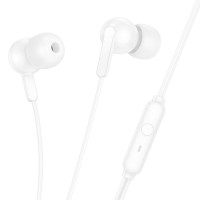 Hoco - M124 Ενσύρματα Ακουστικά Jack 3,5mm με μικρόφωνο Λευκά