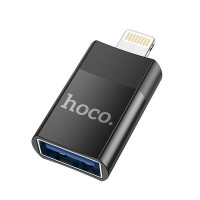 Hoco - Αντάπτορας Lightning Αρσενικό USB 2.0 OTG Θηλυκό UA17 Μαύρος