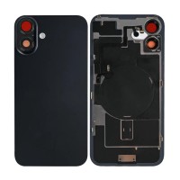 Apple iPhone 16 - Back Glass Large Hole + Lens + Magsafe + NFC Black OEM with Logo