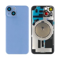 Apple iPhone 14 - Back Glass Large Hole + Lens + Magsafe Blue OEM with Logo