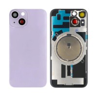 Apple iPhone 14 - Back Glass Large Hole + Lens + Magsafe Purple OEM with Logo
